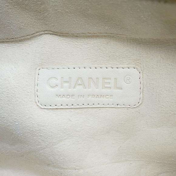 Chanel Chain Shoulder Bag Coco Mark Lapin Fur White - Picture 14 of 15